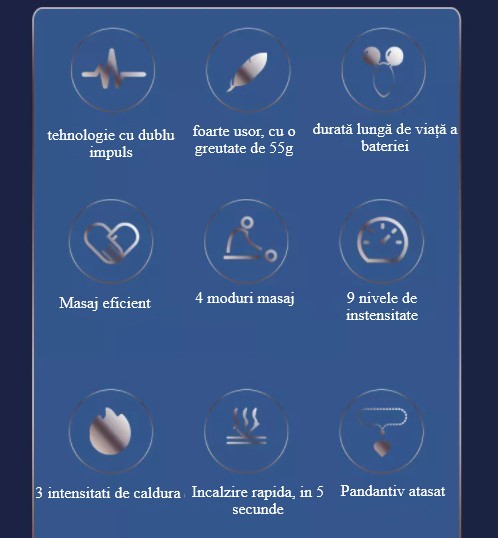 1+1 CADOU Aparat Masaj Cervical Portabil Huaer, Incalzire, Sistem EMS, Electric